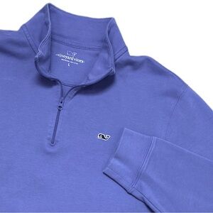 Vineyard Vines Blue‎ Saltwater 1/4 Zip Long Sleeves Pullover Men’s Sz L